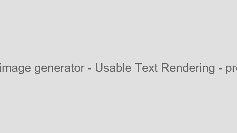 Usable Text Rendering