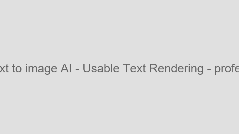 Usable Text Rendering